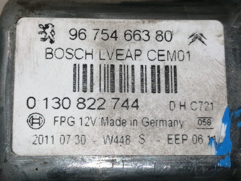 Recambio de elevalunas trasero derecho para peugeot 308 active referencia OEM IAM 967546298000 977840200 9675466380 / 0130822744