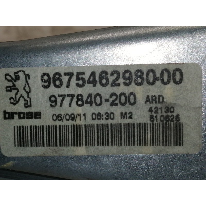 Recambio de elevalunas trasero derecho para peugeot 308 active referencia OEM IAM 967546298000 977840200 9675466380 / 0130822744