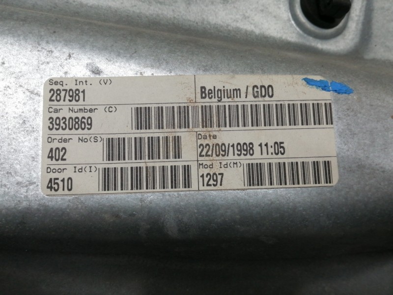 Recambio de elevalunas trasero izquierdo para volkswagen golf iv berlina (1j1) básico referencia OEM IAM 1J4839755A 1J4959811C 1