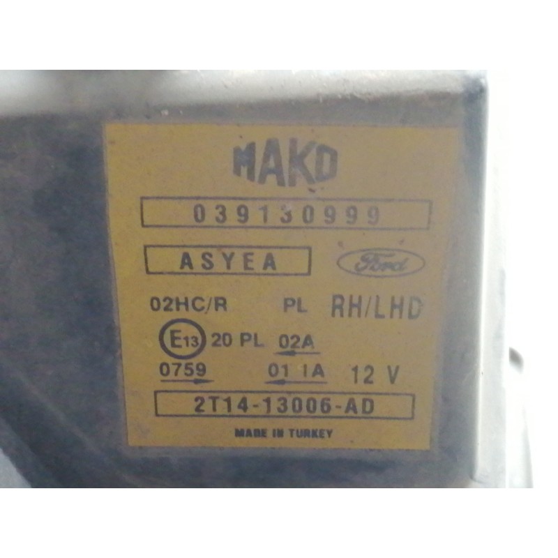 Recambio de faro derecho para ford transit connect (tc7) furgón (2006) referencia OEM IAM 2T1413006AD 039130999 PARA PULIR