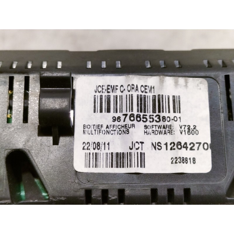 Recambio de pantalla multifuncion para peugeot 308 active referencia OEM IAM 9660525577 1005201 X38384 