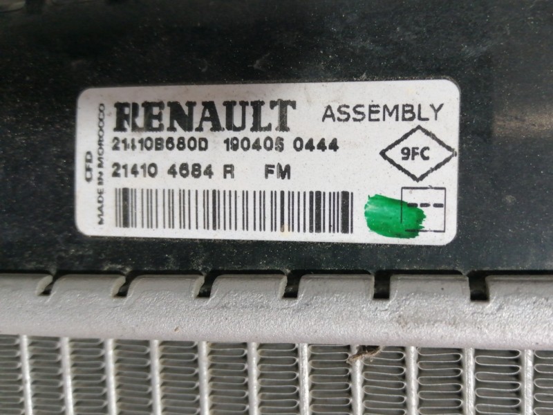 Recambio de radiador agua para dacia sandero stepway referencia OEM IAM 214104684R 21110B680D 