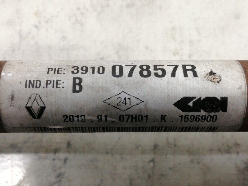 Recambio de transmision delantera derecha para dacia sandero stepway referencia OEM IAM 391007857R 1696900 