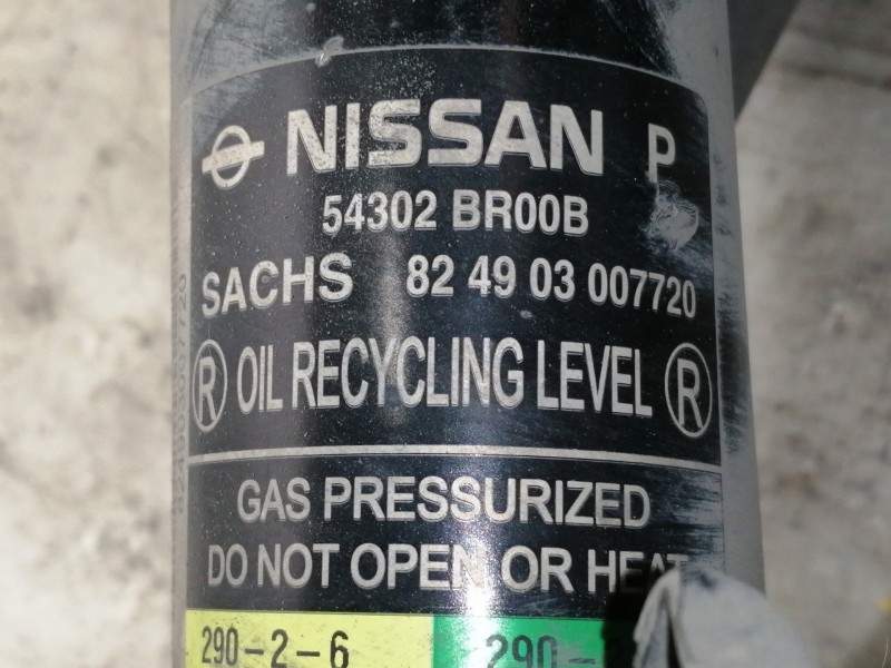 Recambio de amortiguador delantero derecho para nissan qashqai (j10) acenta referencia OEM IAM 824903007720 54302BR00B 