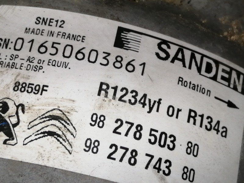 Recambio de compresor aire acondicionado para peugeot 2008 (--.2013) style referencia OEM IAM 9827850380 9827874380 8859F