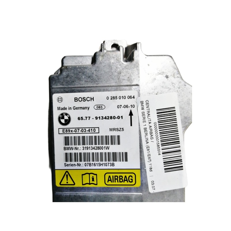 Recambio de centralita airbag para bmw serie 1 berlina (e81/e87) 118d referencia OEM IAM 0285010064 6577913428001 