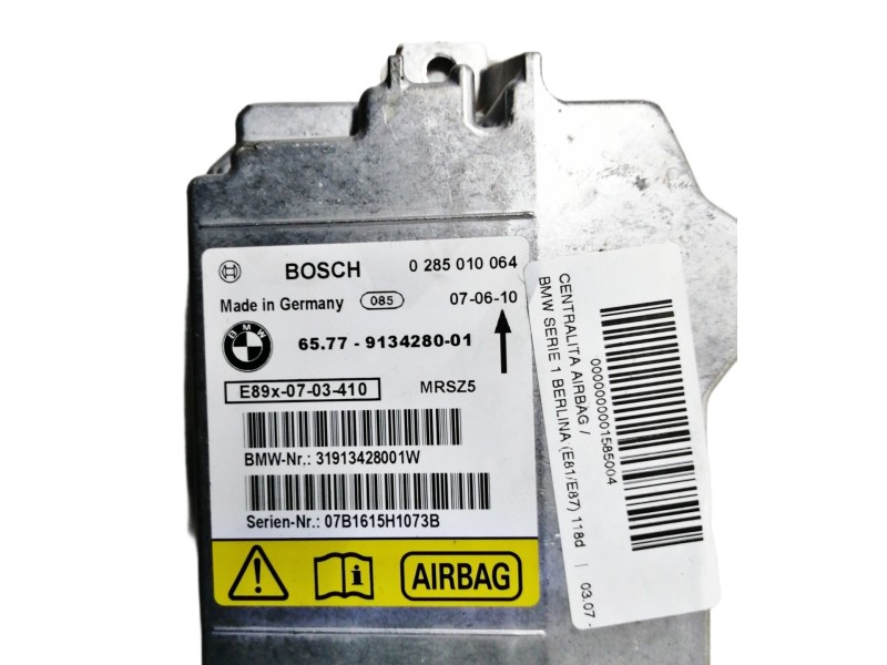 Recambio de centralita airbag para bmw serie 1 berlina (e81/e87) 118d referencia OEM IAM 0285010064 6577913428001 