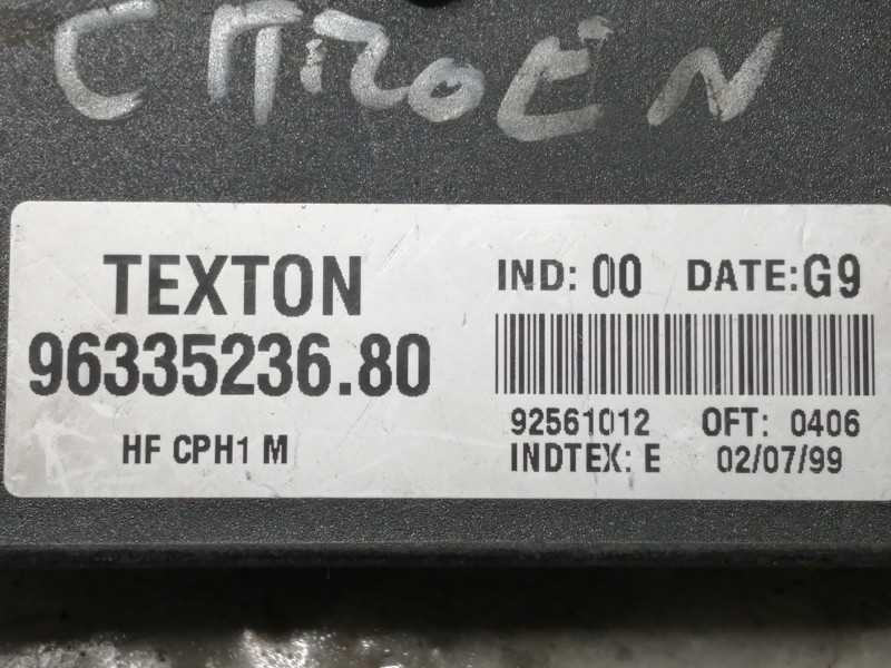 Recambio de centralita cierre para citroën xsara coupe 1.9 d premier referencia OEM IAM 9633523680 92561012 