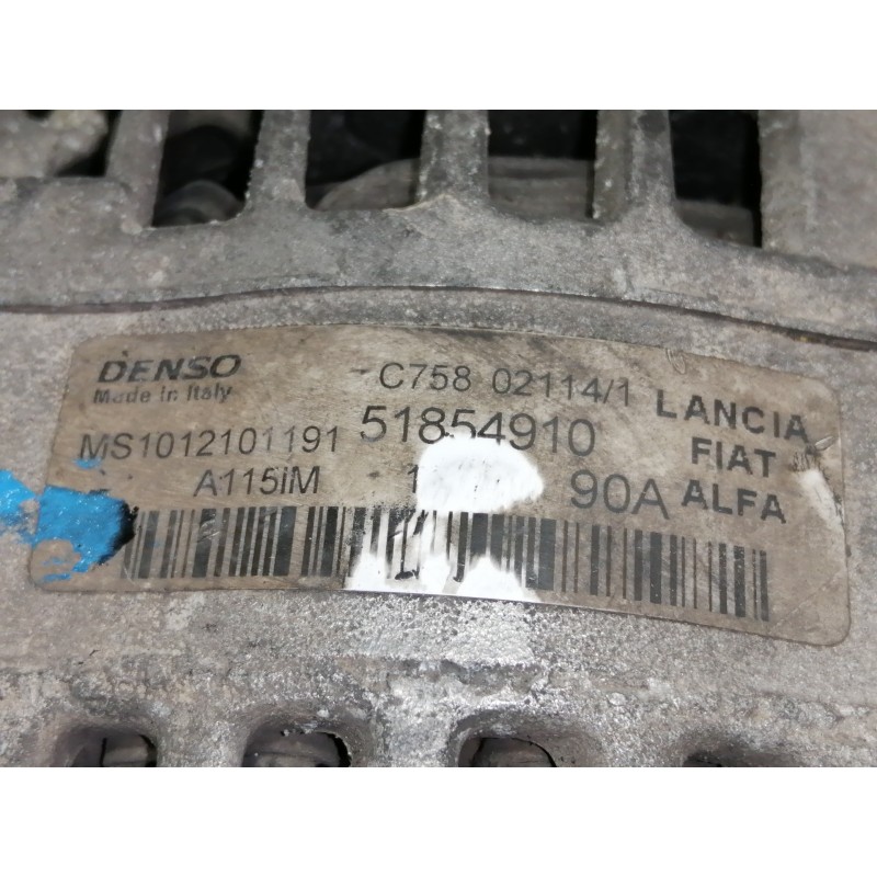 Recambio de alternador para fiat doblo cargo basis kasten referencia OEM IAM 51854910 MS1012101191 C758021141