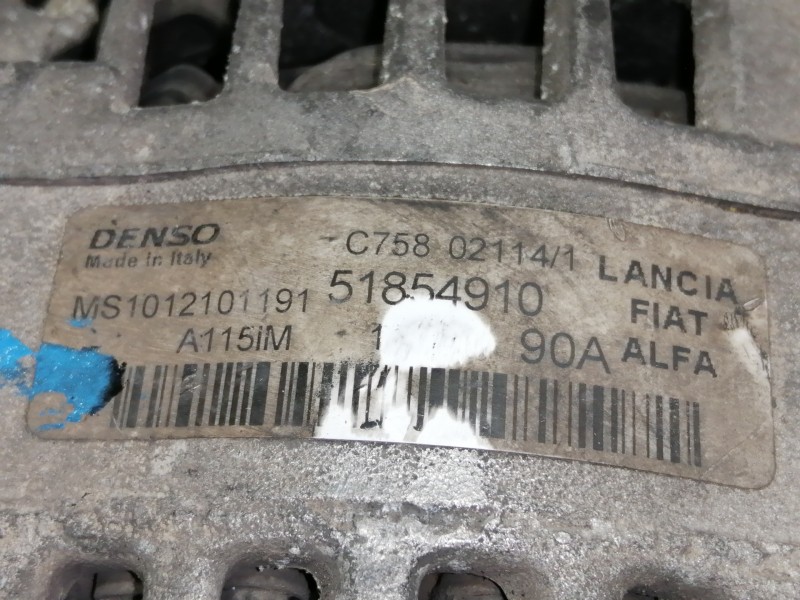 Recambio de alternador para fiat doblo cargo basis kasten referencia OEM IAM 51854910 MS1012101191 C758021141