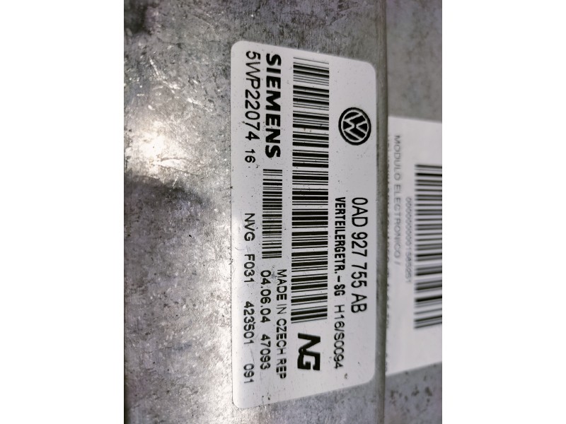 Recambio de modulo electronico para volkswagen touareg (7la) 2.5 tdi referencia OEM IAM 0AD927755AB 5WP22074 