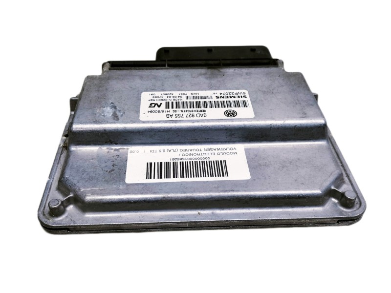 Recambio de modulo electronico para volkswagen touareg (7la) 2.5 tdi referencia OEM IAM 0AD927755AB 5WP22074 