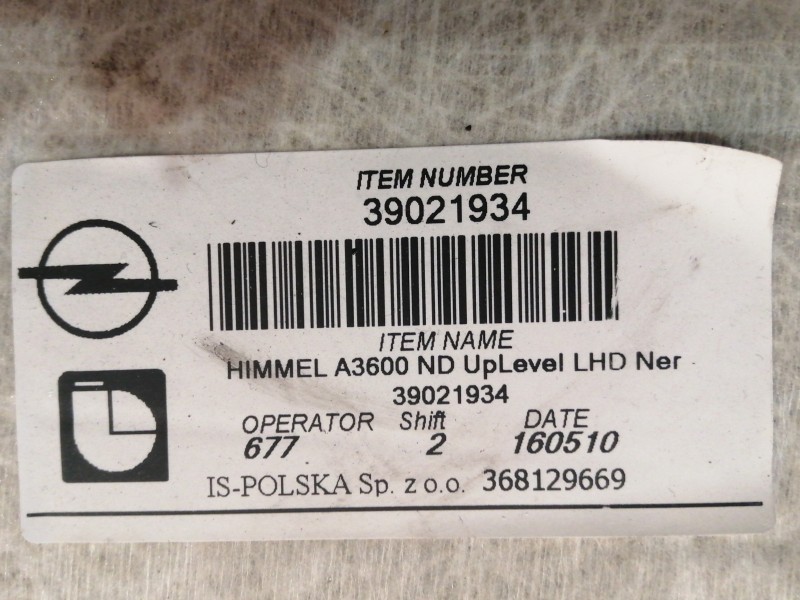 Recambio de techo interior para opel astra k lim. 5türig dynamic start/stop referencia OEM IAM 39021934  