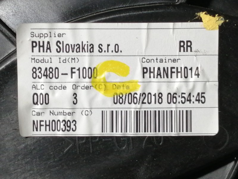 Recambio de elevalunas trasero derecho para kia sportage drive 2wd referencia OEM IAM 83480F1000 83460F1000 001100852267 