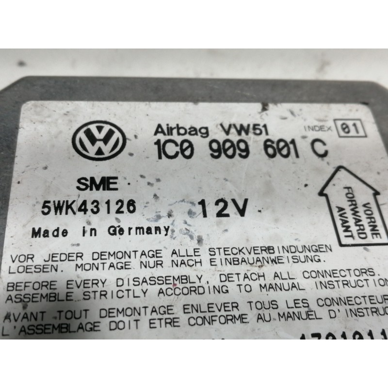 Recambio de centralita airbag para skoda fabia (6y2/6y3) classic referencia OEM IAM 1C0909601C 5WK43126 