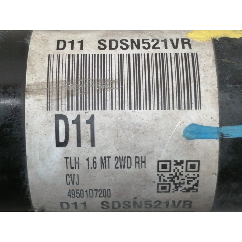 Recambio de transmision delantera derecha para kia sportage drive 2wd referencia OEM IAM 49501D7200 SDSN521VR D11SDSN521VR 