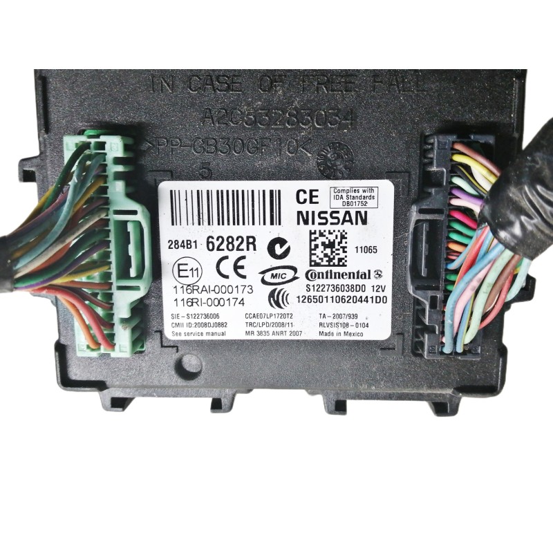 Recambio de modulo electronico para renault koleos 2.0 dci diesel fap referencia OEM IAM 284B16282R S122736038D0 BSI CONTINENTAL