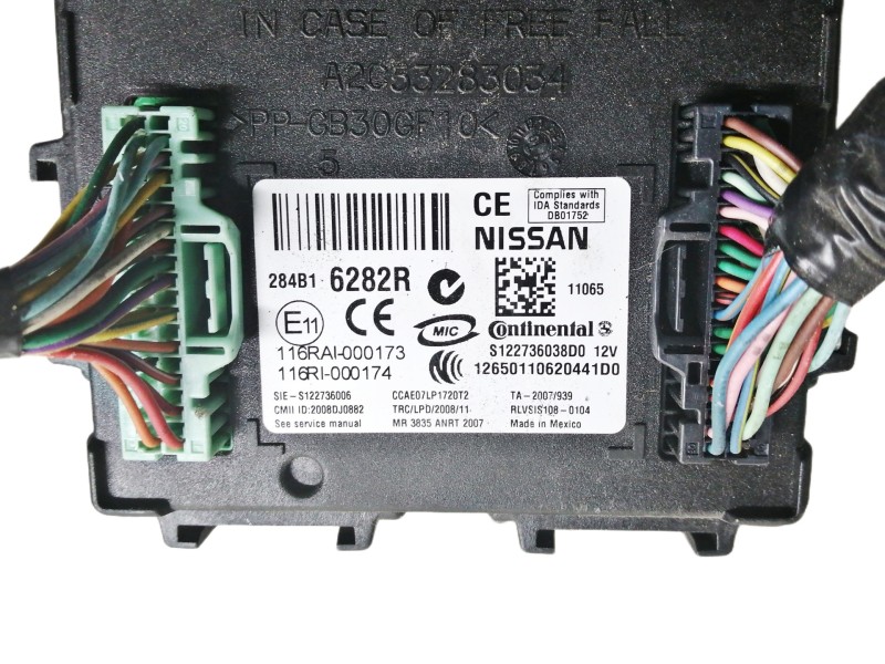 Recambio de modulo electronico para renault koleos 2.0 dci diesel fap referencia OEM IAM 284B16282R S122736038D0 BSI CONTINENTAL