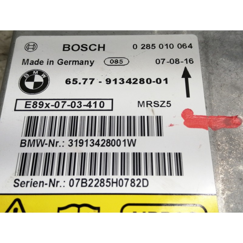 Recambio de centralita airbag para bmw serie 1 berlina (e81/e87) 118d referencia OEM IAM 0285010064 6577913428001 913428001 E89X
