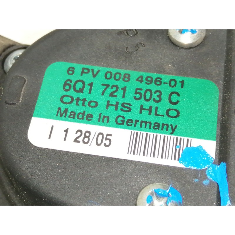 Recambio de potenciometro pedal para volkswagen polo (9n3) advance referencia OEM IAM 6Q1721503C 6PV00849601 6Q1721503