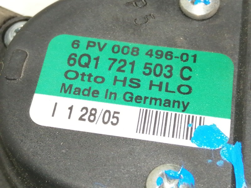 Recambio de potenciometro pedal para volkswagen polo (9n3) advance referencia OEM IAM 6Q1721503C 6PV00849601 6Q1721503