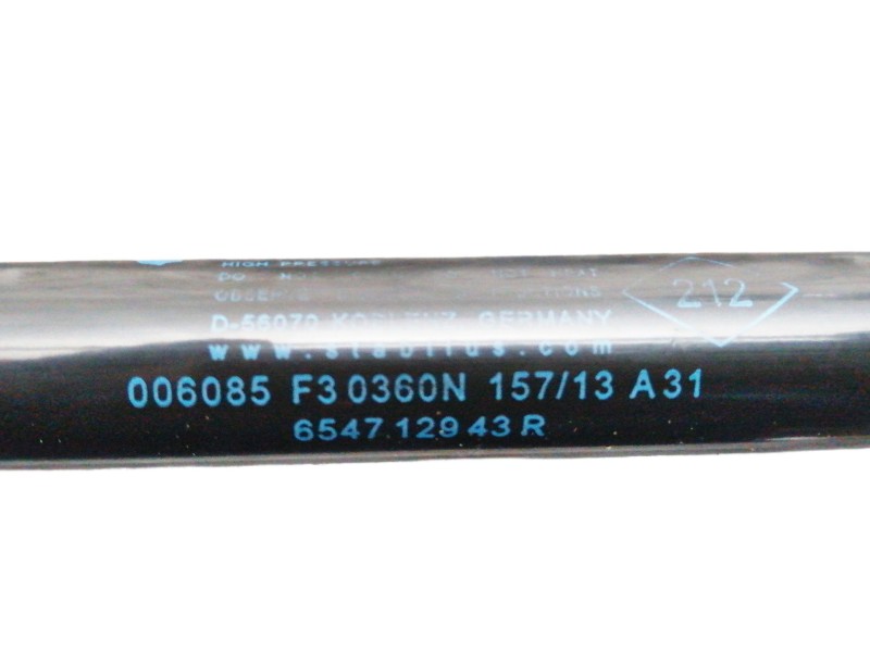 Recambio de amortiguadores capo para dacia duster sl audacia 4x2 referencia OEM IAM 654712943R  