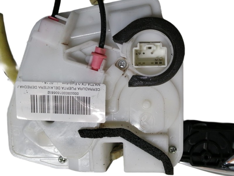 Recambio de cerradura puerta delantera derecha para mazda cx-3 evolution referencia OEM IAM D10E  4 PINS