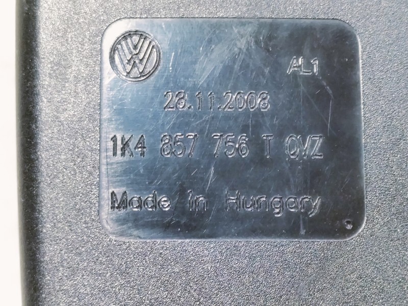 Recambio de enganche cinturon delantero derecho para volkswagen golf vi (5k1) advance referencia OEM IAM 1K4857756T  