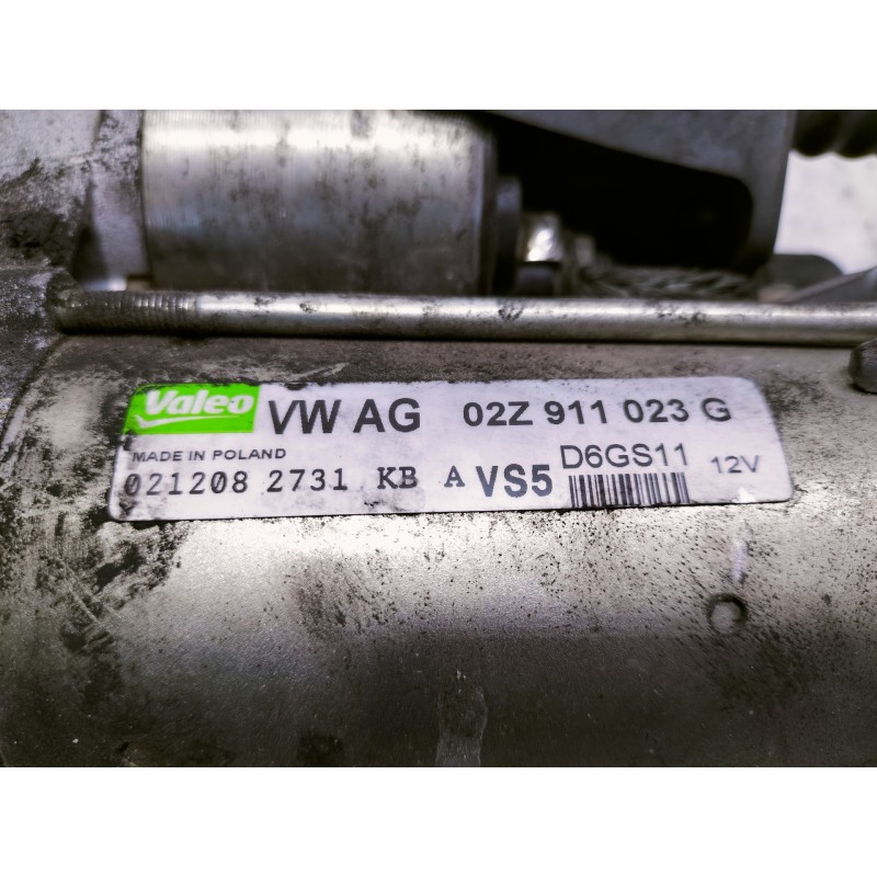 Recambio de motor arranque para volkswagen golf vi (5k1) advance referencia OEM IAM 02Z911023G D6GS11 02Z911024P