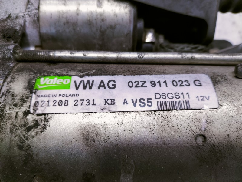 Recambio de motor arranque para volkswagen golf vi (5k1) advance referencia OEM IAM 02Z911023G D6GS11 02Z911024P