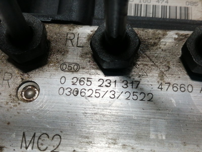 Recambio de abs para nissan primera berlina (p12) 1.6 cat referencia OEM IAM 0265231317 030625 / 38624G0601 0265800334