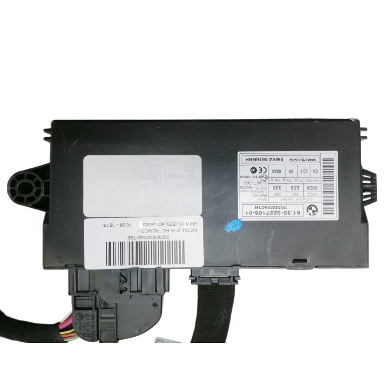 Recambio de modulo electronico para bmw x5 (e70) xdrive30d referencia OEM IAM 6135922710601 2000225016 5WK49516BBR CA2070906A0 