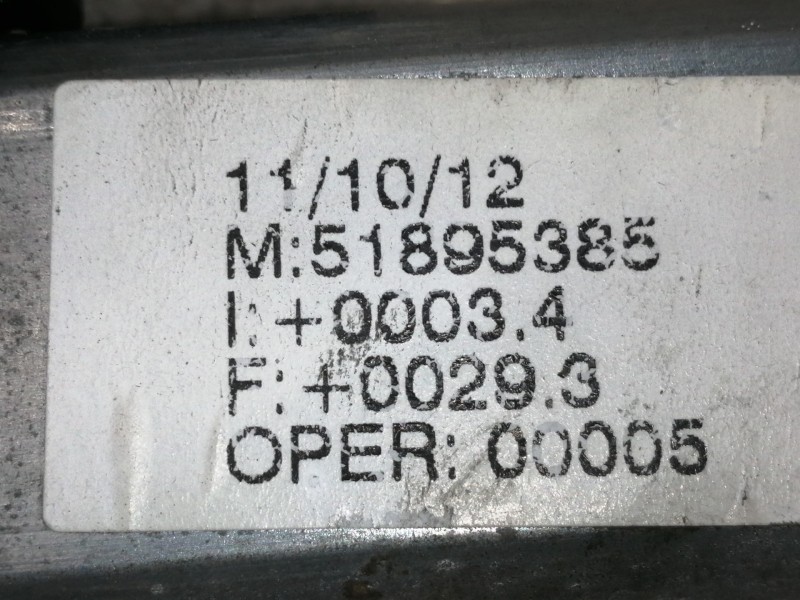 Recambio de elevalunas delantero izquierdo para fiat punto (199) pop referencia OEM IAM 51895385  ELECTRICO 3 PUERTAS