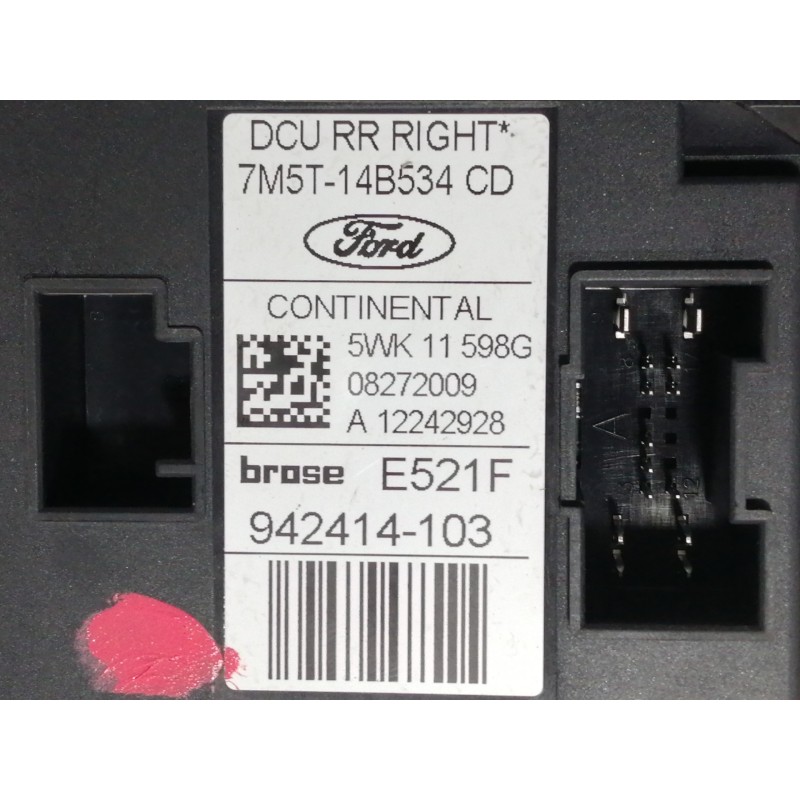 Recambio de elevalunas trasero derecho para ford kuga (cbv) titanium referencia OEM IAM 7M51R24994DB 8V41S264A26AD A12264719 7M5