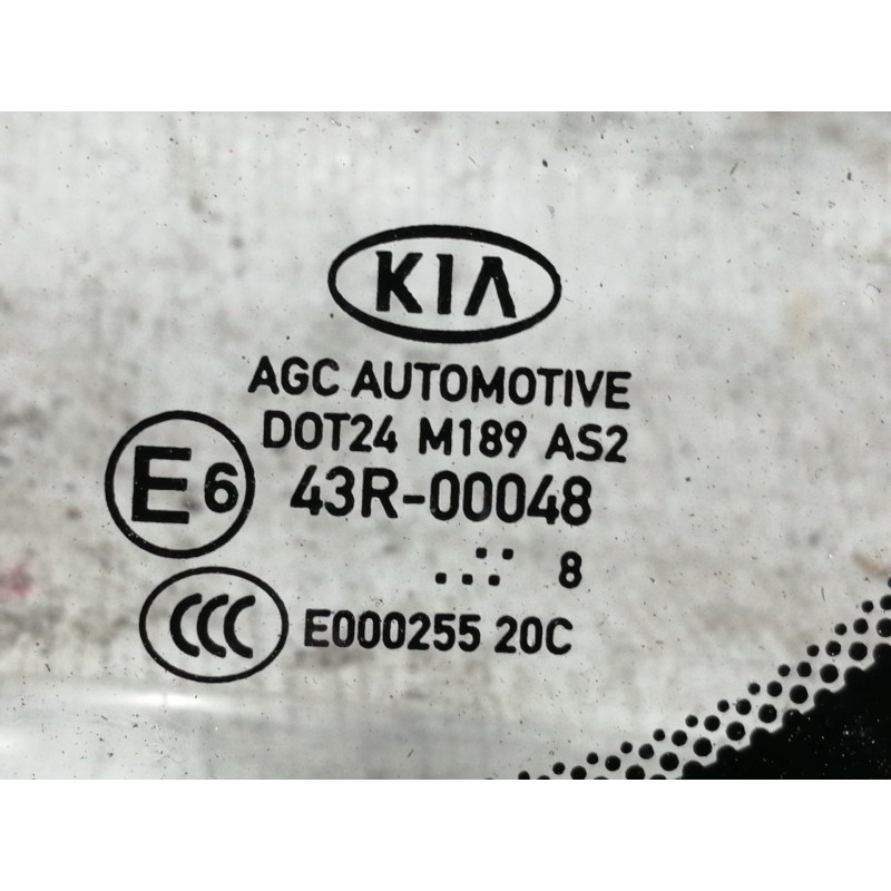 Recambio de luna custodia trasera izquierda para kia sportage drive 2wd referencia OEM IAM 43R00048 E00025520C DOT24M189AS2 