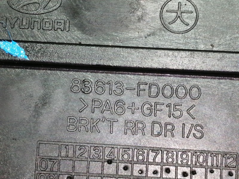 Recambio de maneta interior trasera izquierda para hyundai i30 classic referencia OEM IAM 83613FD000  