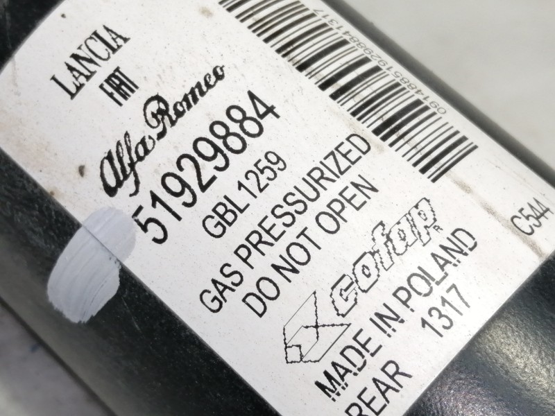 Recambio de amortiguador trasero derecho para fiat fiorino básico furgón referencia OEM IAM 51929884  