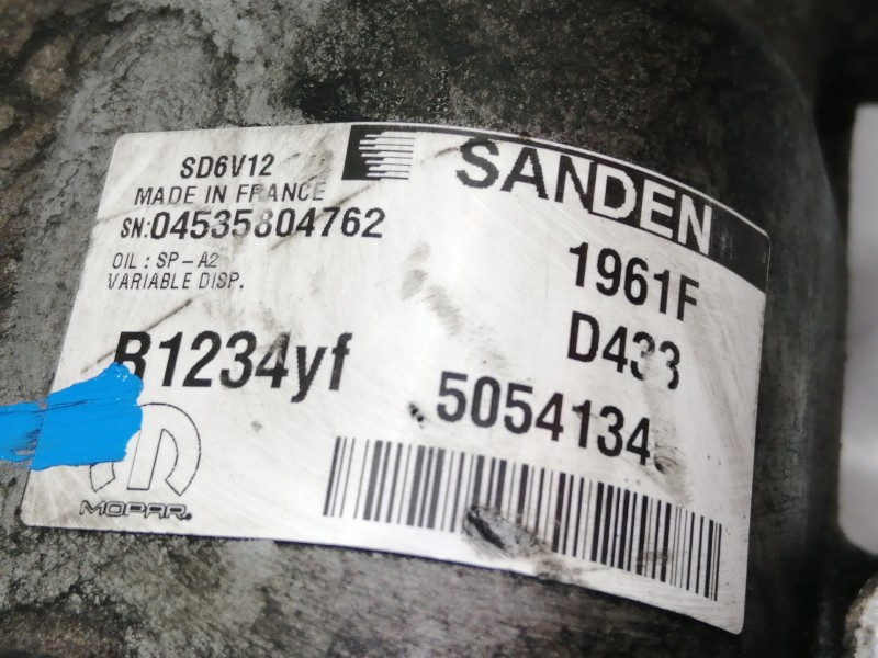 Recambio de compresor aire acondicionado para fiat fiorino básico furgón referencia OEM IAM 5054134 1961F 