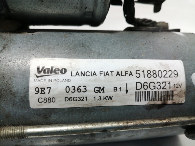 Recambio de motor arranque para fiat fiorino básico furgón referencia OEM IAM 51880229 D6G321 C880