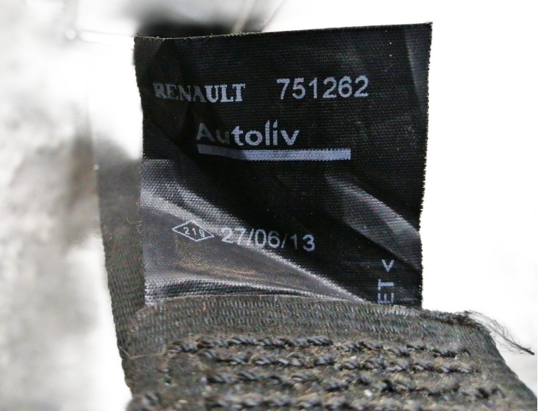 Recambio de cinturon seguridad trasero derecho para dacia duster sl audacia 4x2 referencia OEM IAM 8200751262  