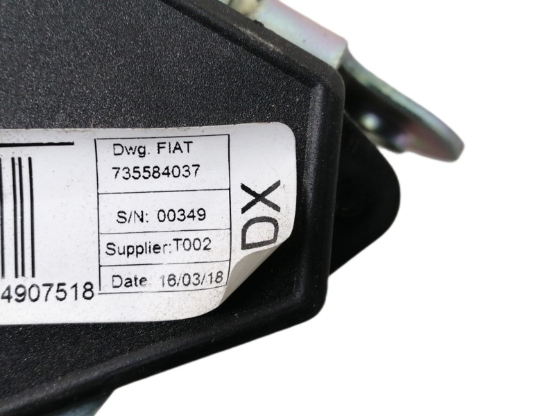 Recambio de cinturon seguridad delantero derecho para fiat doblo ii cargo (263) furgón base referencia OEM IAM 735584037  