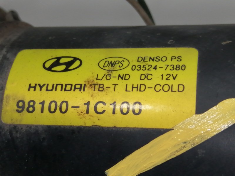 Recambio de motor limpia delantero para hyundai getz (tb) 1.1 básico referencia OEM IAM 981001C100 035247380 