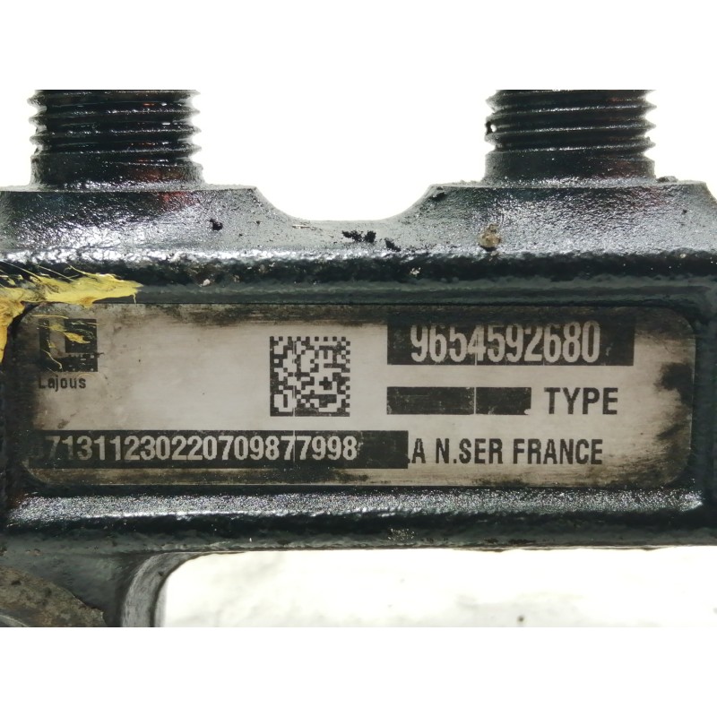 Recambio de rampa inyectora para citroën berlingo 1.6 hdi 75 sx plus familiar referencia OEM IAM 9654592680  