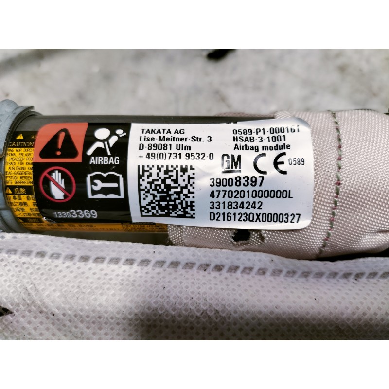 Recambio de airbag cortina delantero izquierdo para opel astra k lim. 5türig dynamic start/stop referencia OEM IAM 39008397 4770