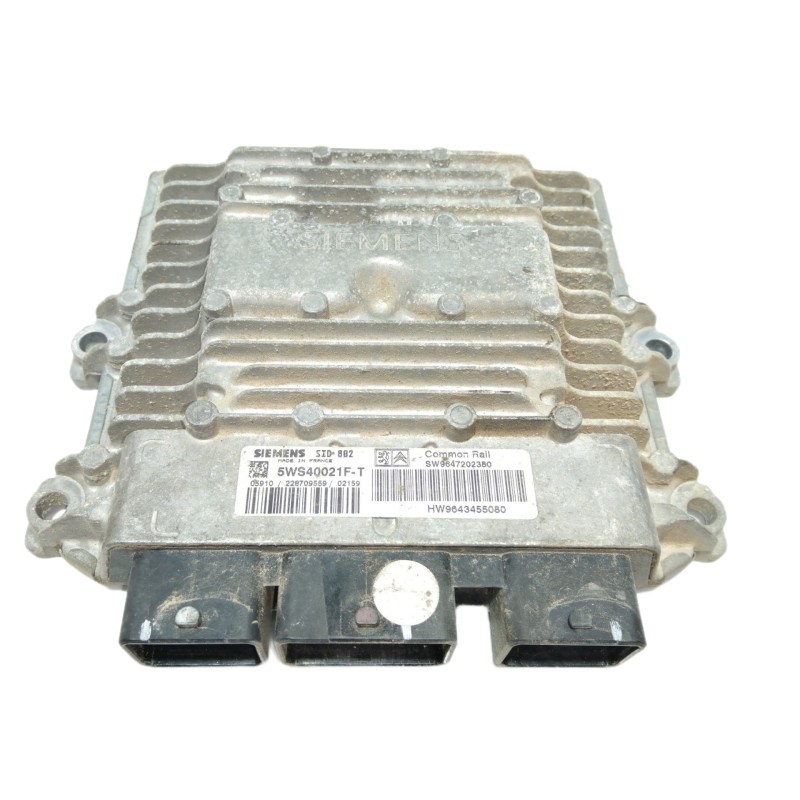 Recambio de centralita motor uce para citroën c3 1.4 hdi exclusive referencia OEM IAM 5WS40021F SW9647202380 / 9647202380 HW9643