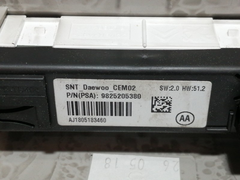 Recambio de luz interior para citroën c3 feel referencia OEM IAM 9811856677 9812879177 9825205380