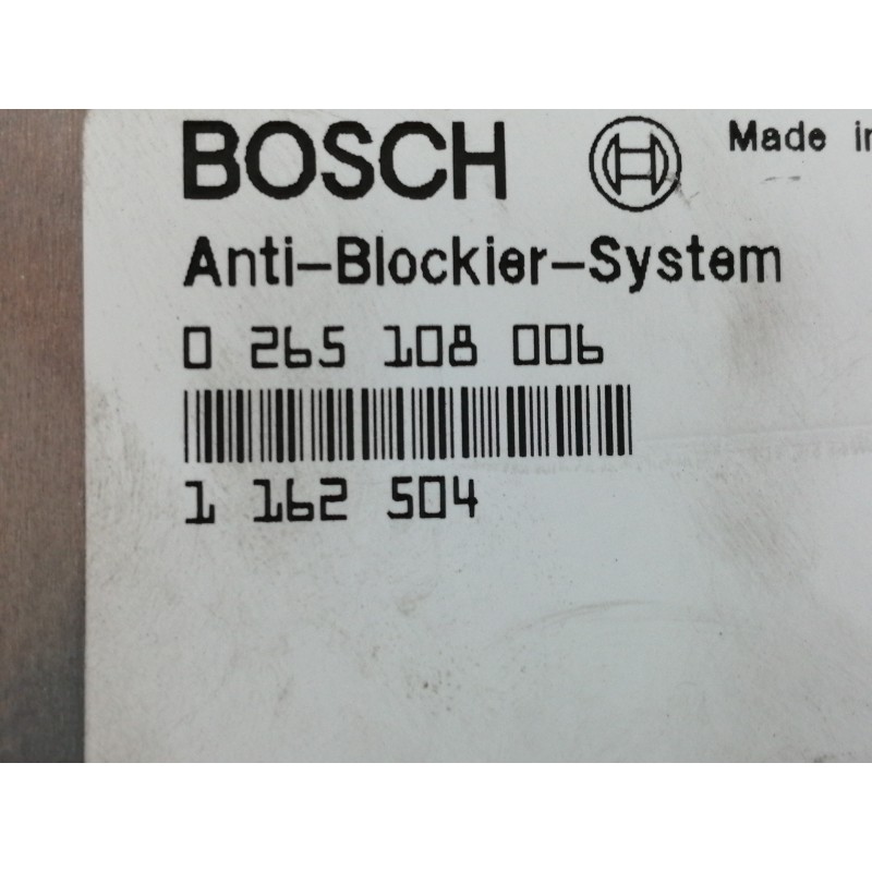 Recambio de centralita abs para bmw serie 5 berlina (e34) 525tds referencia OEM IAM 0265108006 1162504 