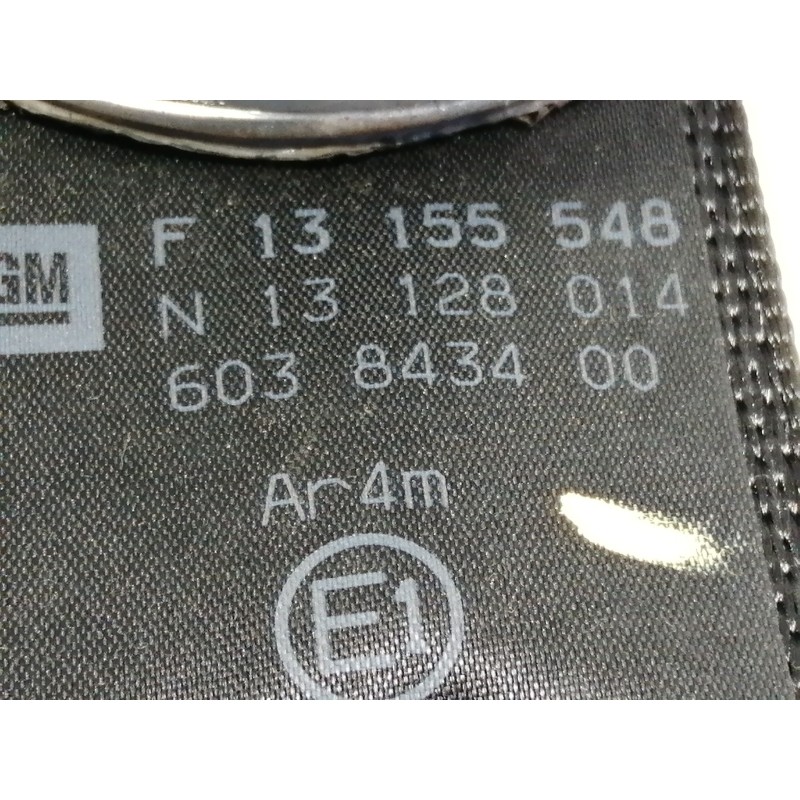 Recambio de cinturon seguridad trasero izquierdo para opel astra gtc 1.9 cdti referencia OEM IAM 602143200 13155548 / 13128014 6