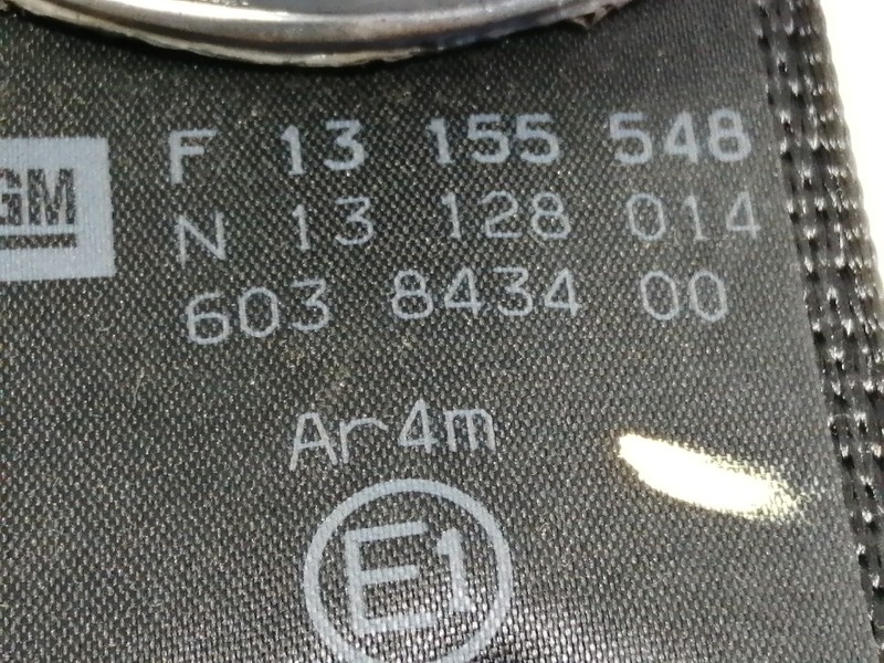 Recambio de cinturon seguridad trasero izquierdo para opel astra gtc 1.9 cdti referencia OEM IAM 602143200 13155548 / 13128014 6