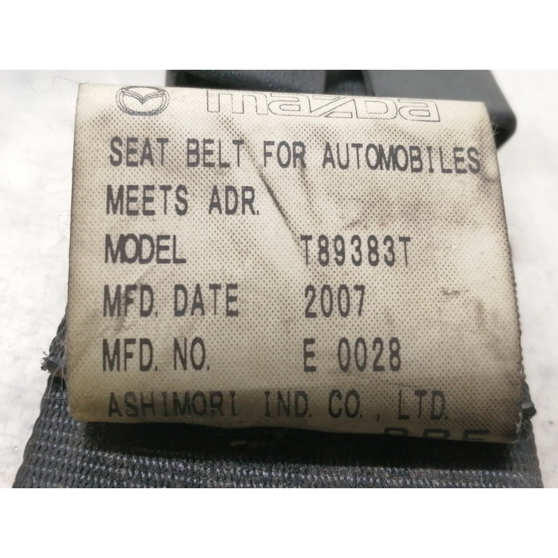 Recambio de cinturon seguridad delantero derecho para mazda 2 lim. (de) 1.3 style (5-ptas.) referencia OEM IAM D65157L30A01  